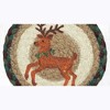 Earth Rugs Rustic Reindeer Round Large Coaster 7" Holiday Dining Table Accent - 2 of 3