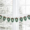tag 76-inch Merry Christmas Sentiment Green Holly Red Berries Wool Felt Garland Doorway Tabletop Wall Mantel Home Decoration Christmas Tree Decor - 2 of 2