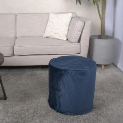 Vynxaria Shimon Cylinder Pouf ¨C Versatile Ottoman & Floor Cushion for Any Space