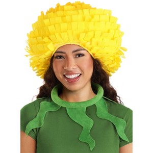 HalloweenCostumes.com One Size Fits Most  Women  Deluxe Dandelion Flower Adult Costume Kit | Flower Accessories, Yellow/Green - 1 of 3