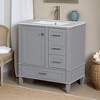 30" Bathroom Vanity, Modern Bathroom Cabinet with Sink Combo Set, Bathroom Storage Cabinet with a Soft Closing Door and 3 Drawers - Leovsnove - 2 of 4