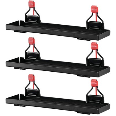 Rubbermaid Heavy Duty Outdoor Metal Backyard Shed Accessories Small Shelf, Holds Up to 20 Pounds and Maximizes Space for Tools (3 Pack)