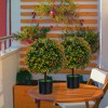 Costway 22'' Artificial Boxwood Topiary Ball Tree 2-Pack Faux Potted Plant w/Orange Fruit - 4 of 4