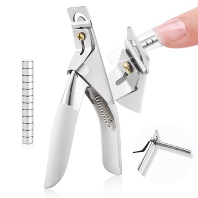 Saviland Nail Clippers with Magnets: White Nail Clipper for Nails Cutter with Sizer Magnets 15PCS  (White) (White)