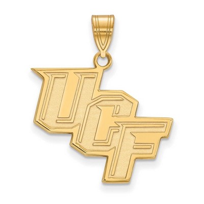 Black Bow Jewelry 10k Yellow Gold Central Florida Knights NCAA Large Pendant