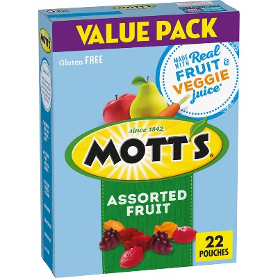 Mott's Assorted Fruit Flavored Snacks Value Pack - 19.2oz/22ct : Target