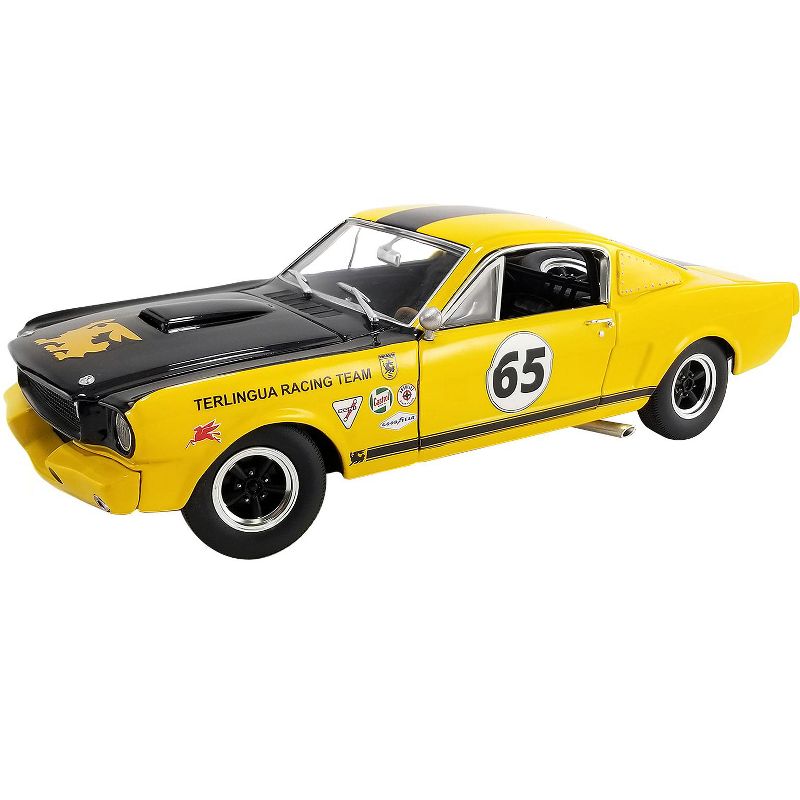 1965 Shelby GT350R #65 Yellow with Black Hood and Stripes "Terlingua Racing Team Tribute" Ltd Ed 1/18 Diecast Model Car by ACME, 1 of 7