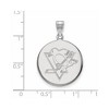 Black Bow Jewelry 10k White Gold Pittsburgh Penguins NHL Large Pendant - 2 of 3