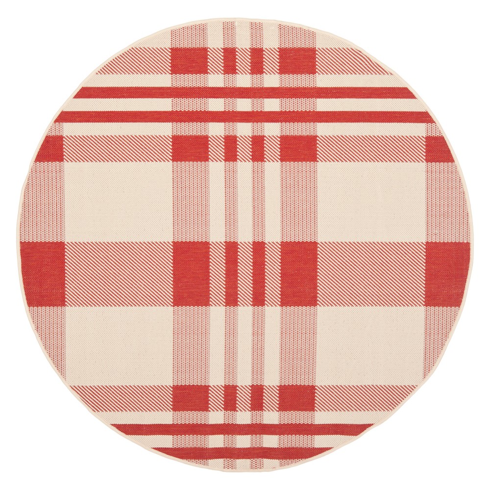  Round Siena Outdoor Rug Red