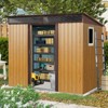 93.75"8 ft x 6 ft Outdoor Metal Storage Shed with Window and Transparent plate for Garden, Lawn (White and Black) - 2 of 4