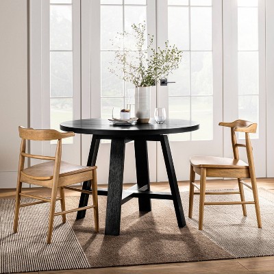 Curved wood 2024 dining chair