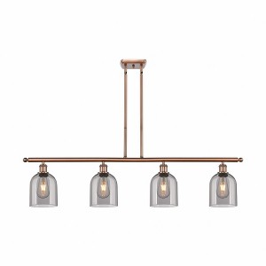 Bella - 4 Light Stem Hung Island In Industrial Style-10 Inches Tall and 48 Inches Wide - 1 of 1