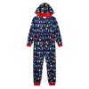 PATPAT Christmas Family Matching Long-sleeve Allover  Colorful Flower StringPrint One Piece Pajamas For Family Couples - 2 of 4