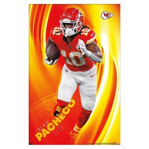 Trends International NFL Kansas City Chiefs - Isiah Pacheco 24 Framed Wall Poster Prints - 1 of 4