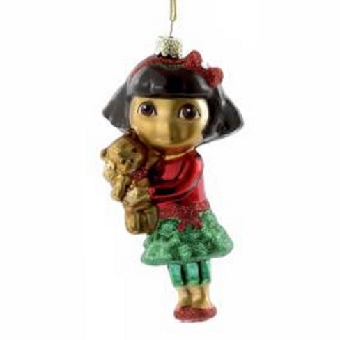 Details about   Dora The Explorer W/ Teddy Bear Glass Christmas Ornament Kurt S Adler New In Box 