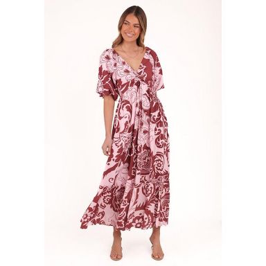 Petal and Pup Women's Shanae Maxi Dress - Pink Brown Paisley M : Target