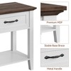Whizmax Nightstand, End Table with Drawer, Side Table for Spaces, 2 Tiers Storage Shelves with Dresser, Bedside Table for Living Room, Bedroom, White - 3 of 4