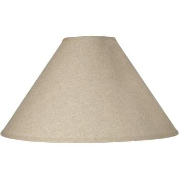 Springcrest Empire Lamp Shade Fine Burlap Large 6" Top x 21" Bottom x 13.5" High Spider Fitting with Replacement Harp and Finial