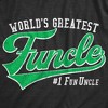 Mens Worlds Greatest Funcle Funny Fun Uncle Gift Sarcastic Novelty Cool T shirt - Crazy Dog Men's T Shirt - 2 of 4