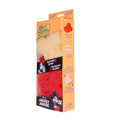 Scrub Daddy Disney Sponges Mickey & Minnie - 2ct: Foam Cleaning Tools, Household Accessories