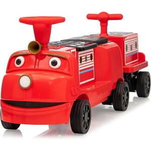 12V Licensed CHUGGINGTON Kids Ride On Train, 2-Seater Trackless Electric Car w/ Music, Lights, 7Ah Battery - 1 of 4