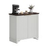 Fluted Sideboard Buffet Cabinet with Storage, 2 Door Storage Cabinet, Buffet Cabinetry with Adjustable Shelves, Load-Bearing Support Feet for Kitchen - 2 of 4