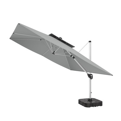 CASAINC 11 FT Square Double Top Umbrella with Base