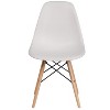 Flash Furniture Elon Series Plastic Chair with Wooden Legs for Versatile Kitchen, Dining Room, Living Room, Library or Desk Use - 4 of 4