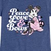 Girls' - Disney - Peace Love And Bows Fitted Short Sleeve Graphic T-Shirt - 2 of 4