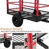 Coucheta ATV UTV Trailer Tow Behind Dump Cart 22 Cu.ft 1600Lbs Steel, Heavy Duty Pull Behind Utility Dump Trailer for Lawn Mower Trailer Tractor - 4 of 4