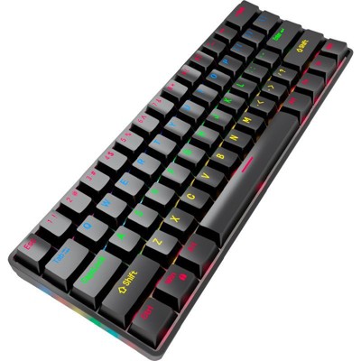 RISOKEYS Mechanical Keyboard Wired, Luminous Hot Plug Blue Axis Key Wire Separation Keyboard (Black)