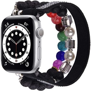 Worryfree Gadgets Beaded Handmade Fashion Bands for Apple Watch 38/40/41mm - 1 of 4