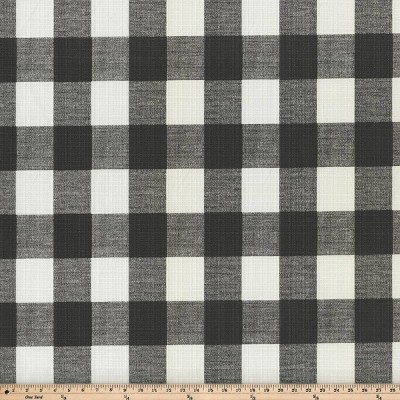 Large Black and White Buffalo Plaid Outdoor Floor Pillow