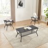 SEVOBAL Coffee Tables Modern Style 3 Piece Coffee Table Set Mesa De Centro Para Sala for Living Room, Black, 43.7"*22.76"*5.6" - 4 of 4
