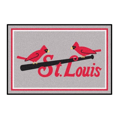 MLB St. Louis Cardinals 4'x6' 1930 Retro Collection Plush Area Rug