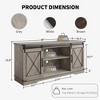Farmhouse TV Stand, for TV Up to 65", Entertainment Center with Sliding Barn Doors and Adjustable Shelf, TV Media Console Table for Living Room - 2 of 4