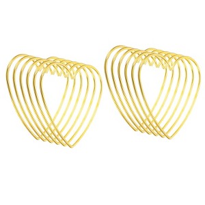 Unique Bargains Metal DIY Decoration Macrame Wreath Heart Shape Dream Catcher Rings 12 Pcs - 1 of 4
