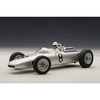 Porsche 804 Formula 1 1962 Nurburgring #8 Jo Bonnier Figurine Fitted Inside The Car 1/18 Diecast Model Car by Autoart