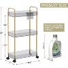Tree City 3-Tier Green Acrylic Rolling Cart - Mobile Storage Organizer - 3 of 4