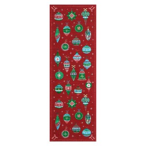 Washable Christmas Area Rug for Living Room Bedroom, Winter Holiday Decorative Dining Room Carpet, Low Pile Non Slip Floor Cover for Office - 1 of 4