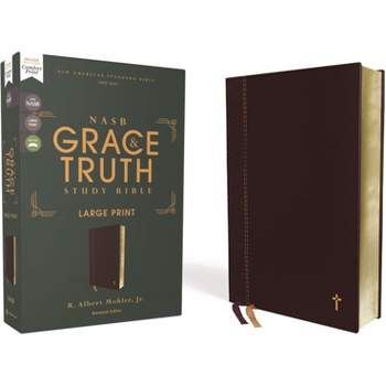 Nasb, the Grace and Truth Study Bible (Trustworthy and Practical Insights), Large Print, Leathersoft, Maroon, Red Letter, 1995 Text, Comfort Print