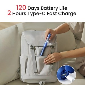 Oclean electric toothbrush, 120 days battery life, portable 2-in-1 dustproof design, 2 brushing modes, 2 mins timer, 30s switch area reminder, USB - 1 of 4