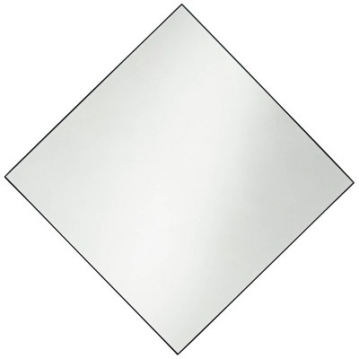 Elegant Matte Black 36" Square Iron Frame Wall Mirror