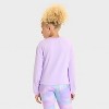 Girls' Modal French Terry Crewneck Sweatshirt - All In Motion™ - 2 of 3