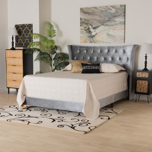 Baxton Studio Easton Contemporary Glam and Luxe Metal Panel Bed - 1 of 4