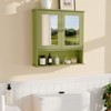Wall Mounted Bathroom Storage Cabinet, 2-Tier over the Toilet Organizer, Waterproof Wooden Cabinet for Bathroom, Kitchen, Living Room - 3 of 4