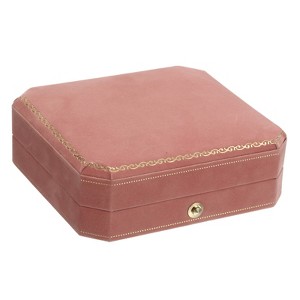 Unique Bargains Cuboid Velvet Paper Soft Touch Jewelry Box - 1 of 4