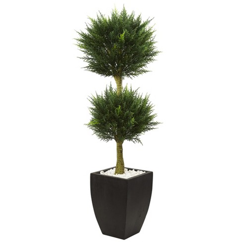 Cypress Topiary With Black Resistant (indoor/outdoor) - Nearly Natural : Target