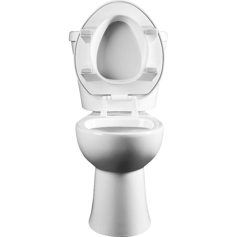 Assurance with Clean Shield Round Plastic Premium Raised Toilet Seat White - Bemis, 5 of 8