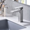 Sumerain Bathroom  Faucet Brushed Nickel Lavatory Faucet Stainless Steel Single Handle Single Hole - 4 of 4